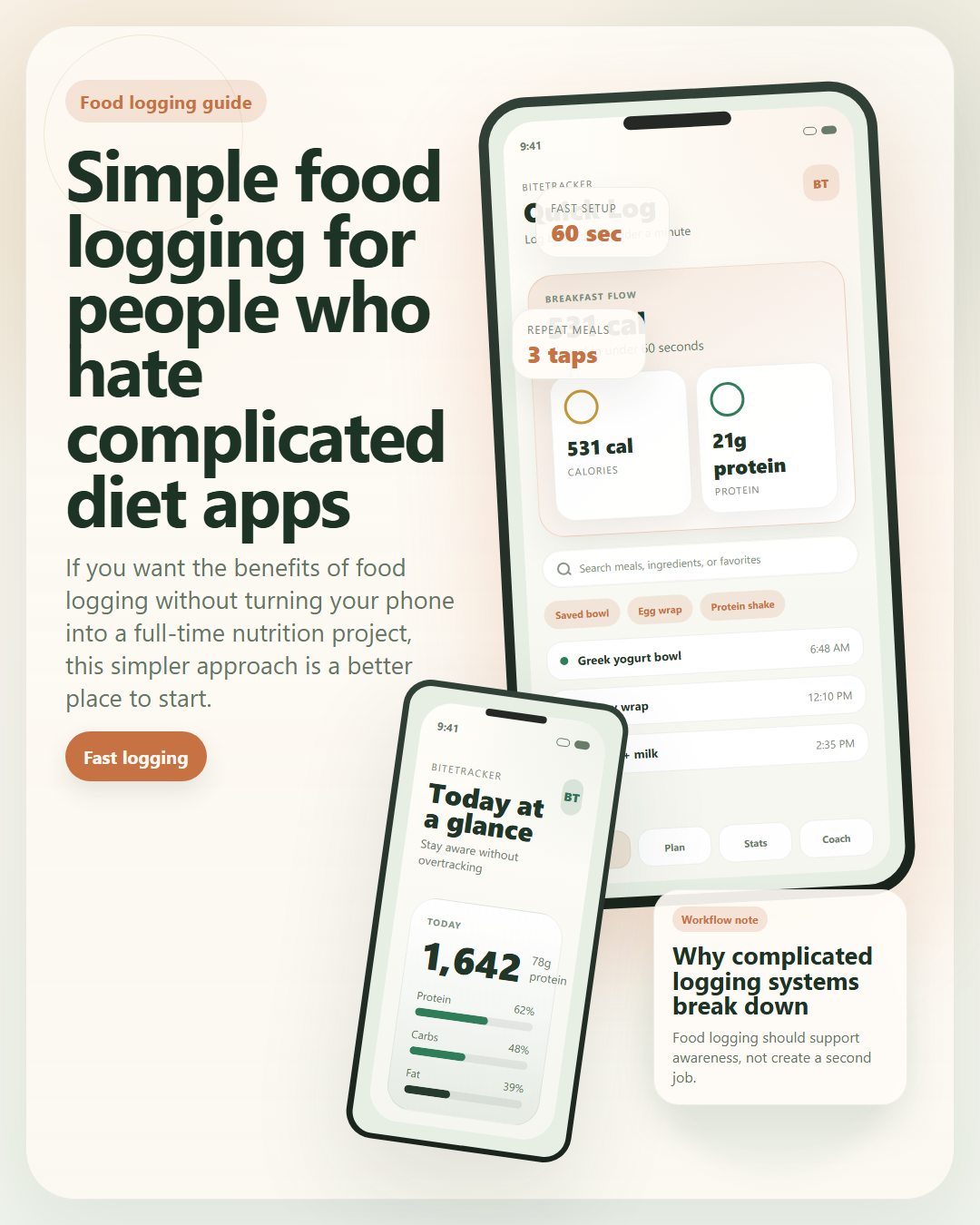 Simple food logging for people who hate complicated diet apps